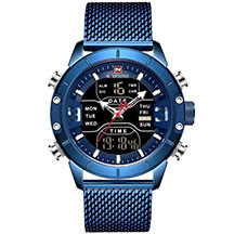 Qol saatı NaviForce NF9153 Blue – Saniyə oxu və LED displey ilə dəqiq vaxt izləmə imkanı