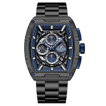 Kişi Qol Saatı NaviForce NF8066 Black Blue – Xronoqraf, Paslanmayan Polad, 3 ATM Suya Davamlı, İdman Üslubu