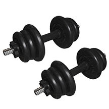 Yığma qantel, 15 x 15 kq, 2 əd. – biceps curls, triceps extensions, shoulder press və daha çox məşq üçün