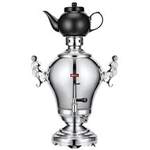 Silver SL-0044 Elektrik Samovar – 4L Paslanmayan Polad, Çini Çaydan, Avtomatik Sönmə və Daimi İsti Çay Zövqü!