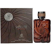 Fragrance World Volute Intense kişilər üçün ətir suyu 80 ml – karamel, ədviyyat, meyvə və qızılgül notları, vanil, ambra və müşk baza; isti, lüks və uzunmüddətli kişi parfümü