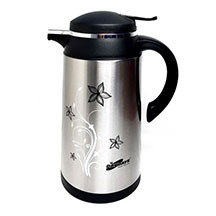 DayDays ES-W10S Termos – 1000 ml, Qara/Gümüşü, İsti və Soyuq İçkilər üçün İdeal