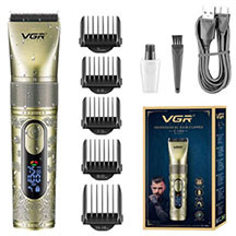 VGR V-659 saçqırxan – 2600 mAh batareya, 6500-7500 rpm güc, keramika bıçaq, IPX7 suya davamlılıq,LED displey, simsiz və portativ dizayn, nəm və quru təraş üçün ideal universal trimmer