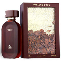Fragrance World Tobacco D'feu uniseks ətir suyu 100 ml – şərq və odunsu notlar, zirvədə kimyon, keşniş, mandarin; ürəkdə tütün, dəri, labdanum; bazo notlarda isə ladin, səndəl, ud