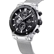 Kişi qol saatı Naviforce NF8027S Silver/Black -Göz oxşayan dizayn, sərfəli qiymət