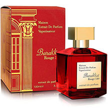 Fragrance World Barakkat Rouge 540 qadın üçün ətir 100 ml – jasmin və zəfəran üst notları, ürəkdə amber ağacı, şam qatranı və jasmin, əsasda isə boz amber, sidr və amber; şirin