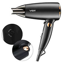Fen VGR V-439 – 1600W güc, 2 istilik və 2 sürət rejimi, qatlanan və yüngül dizayn, konsentrator başlıq, 1.8 m kabel, dual voltaj (110-120/220-240V), ev və peşəkar istifadə üçün universal saçqurutma ci