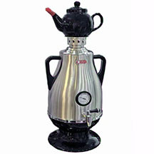 Silver SL-0056 – 2200W güclü, 5L paslanmayan polad su xəzinəli, 1L çini çaydanlı, sürətli və təhlükəsiz qızdırıcı elementli, müasir dizaynlı elektrik samovar