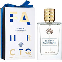 Fragrance World Le Fleur Narcotique uniseks ətir suyu 100 ml – bergamot, liçi və şaftalı üst notları, piona, yasəmən və narıncı çiçəyi ürək notları, müşk, mamır və odunsu baza; təravətli, çiçək və mey