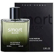 Fragrance World Smart Black kişilər üçün ətir suyu 100 ml – bergamot və qreyfrut sitrus notları, qara istiot və lavanda ürək notları, baza notlarında isə ambra və müşk; uzunömürlü və xarizmatik kişi p