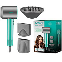 VGR V-440 fen – 1400W güc, 3 sürət və 3 temperatur rejimi, BLDC motor, maksimum 240°C istilik, professional saç qurutma və şekilləndirmə üçün ideal