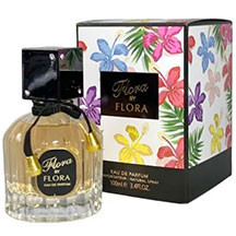 Fragrance World Flora By Flora qadın üçün ətir 100 ml – pion, sitrus və mandarin üst notları, ürəkdə osmanthus və qızılgül, əsasda isə sandal ağacı, çəhrayı bibər və paçuli ilə təravətli, çiçək və odu