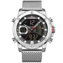 NaviForce NF9172 Silver/Black – İdman və klassikanı birləşdirən qol saatı