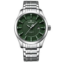 NaviForce NF8032 Silver/Green – 3 ATM suya davamlılıq, gündəlik istifadə üçün ideal saat