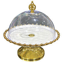 Tort qabı LK-9803, 28 sм, şüşə, şəffaf