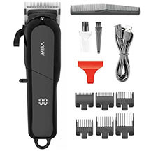 VGR V-118 saçqırxan trimmer – 2000 mAh batareya, 200 dəqiqə işləmə, 6 uzunluq tənzimləmə, LED displey, simli və simsiz istifadə