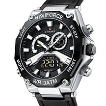 NaviForce NF9220 Black Silver – Zamanı dəbli və funksional şəkildə izləmək üçün kişi qol saatı