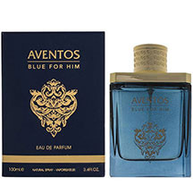 Fragrance World Aventos Blue For Him kişilər üçün ətir suyu 100 ml – bergamot, alma, lavanda və odunsu notlarla təravətli, meyvəli və odunsu akkordlu kişi parfümü