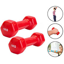 Qantel dəsti 2 əd x 1 kq, qırmızı  - Qırmızı rəngli dizayn – motivasiyaedici və estetik görünüş