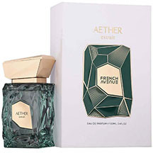 Fragrance World Aether French Avenue kişilər üçün ətir suyu 100 ml – yaşıl alma, bergamot, mandarin üst notları, petitgrain, sidr, bənövşə və cashmeran ürək notları, müşk, palıd mamırı və amberwood ba